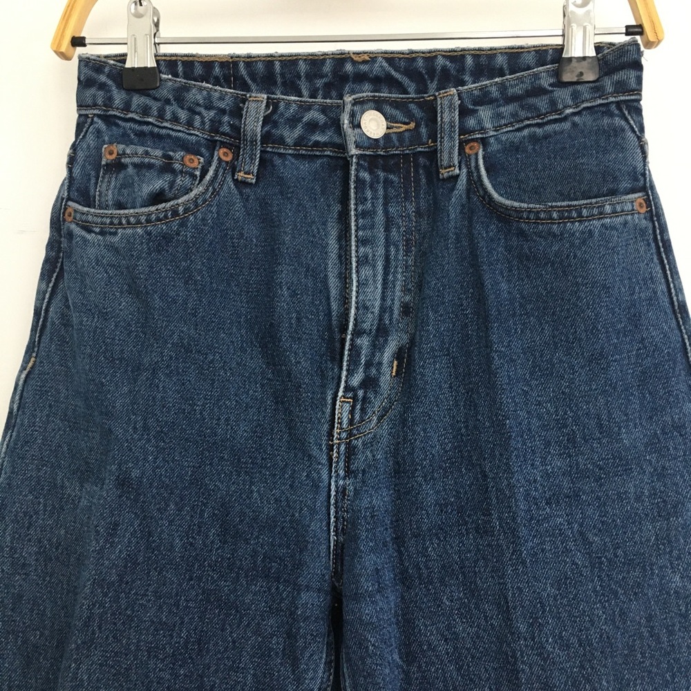 Weekday Dark Blue Wide-Leg Jeans - Picture 2 of 5